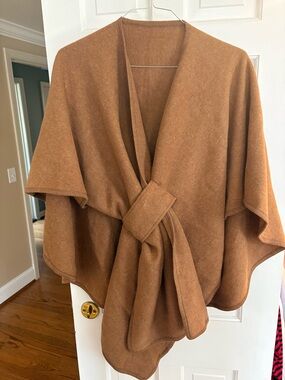 The Fleece Company Cozy Brown Wrap Poncho